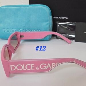#12 DOLCE & GABBANA DG6187 Pink Rectangle-Shaped Framed Sunglasses